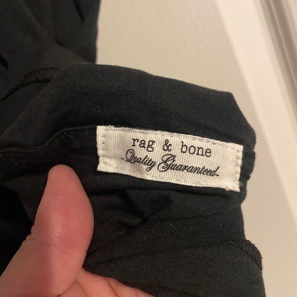 New With Tags Flaw Rag & Bone Classic Black Men's Short Sleeve Shirt Medium - Picture 6 of 10